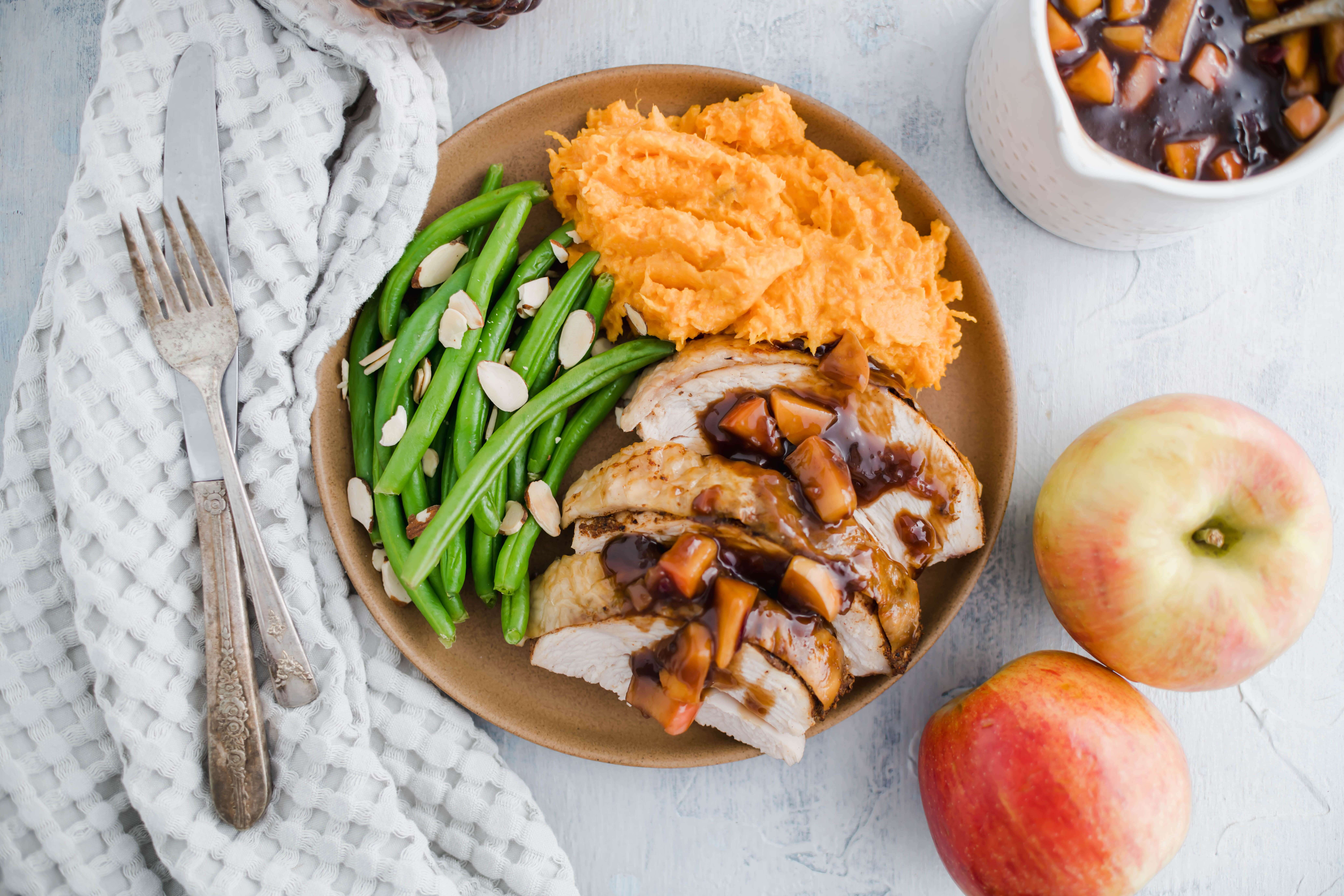 Oven Roasted Turkey Breast with BalsamicApple Glaze Recipe