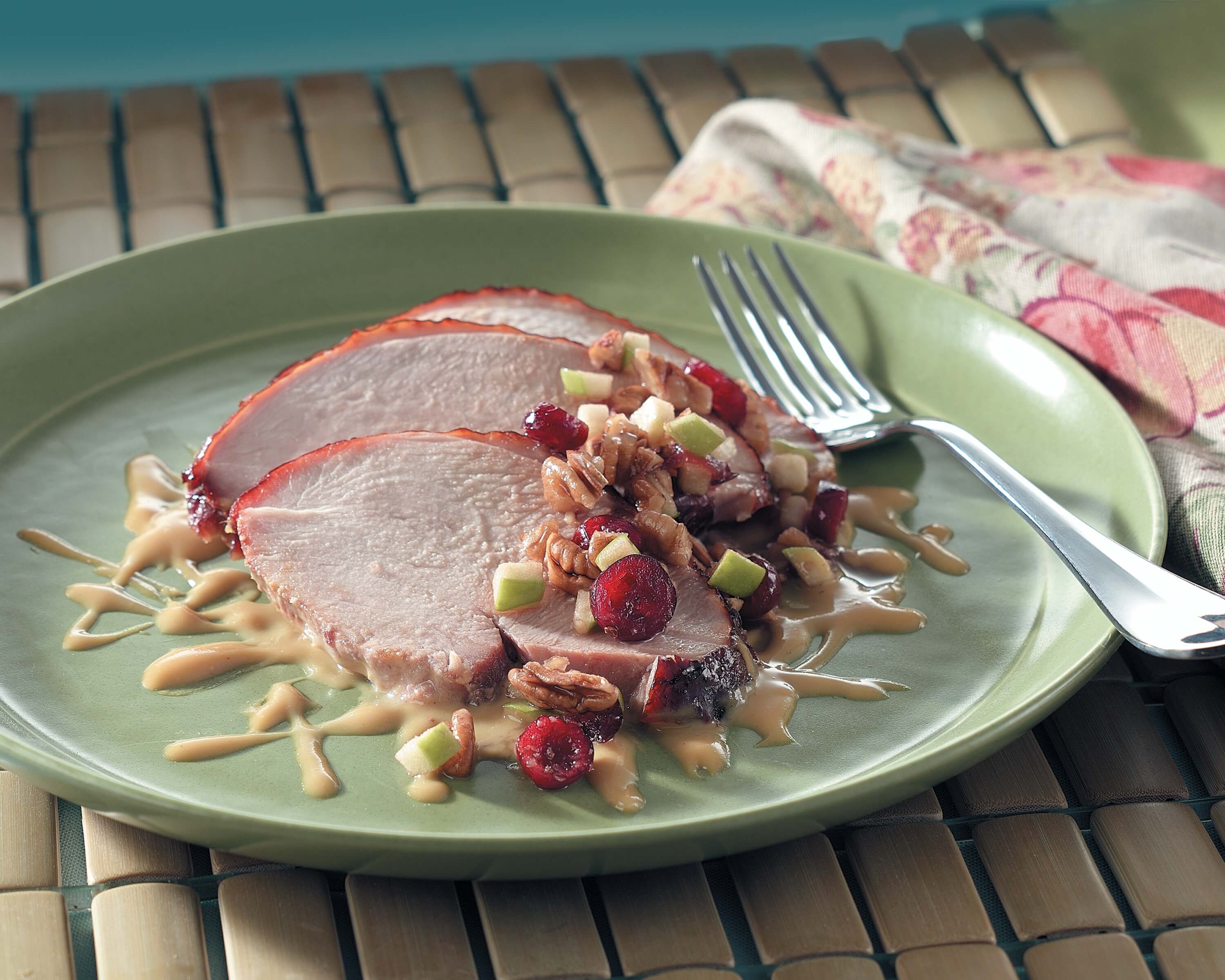 Bourbon Whiskey Turkey with Sweet Mustard and Fresh Apple Hash Recipe - National Turkey Federation