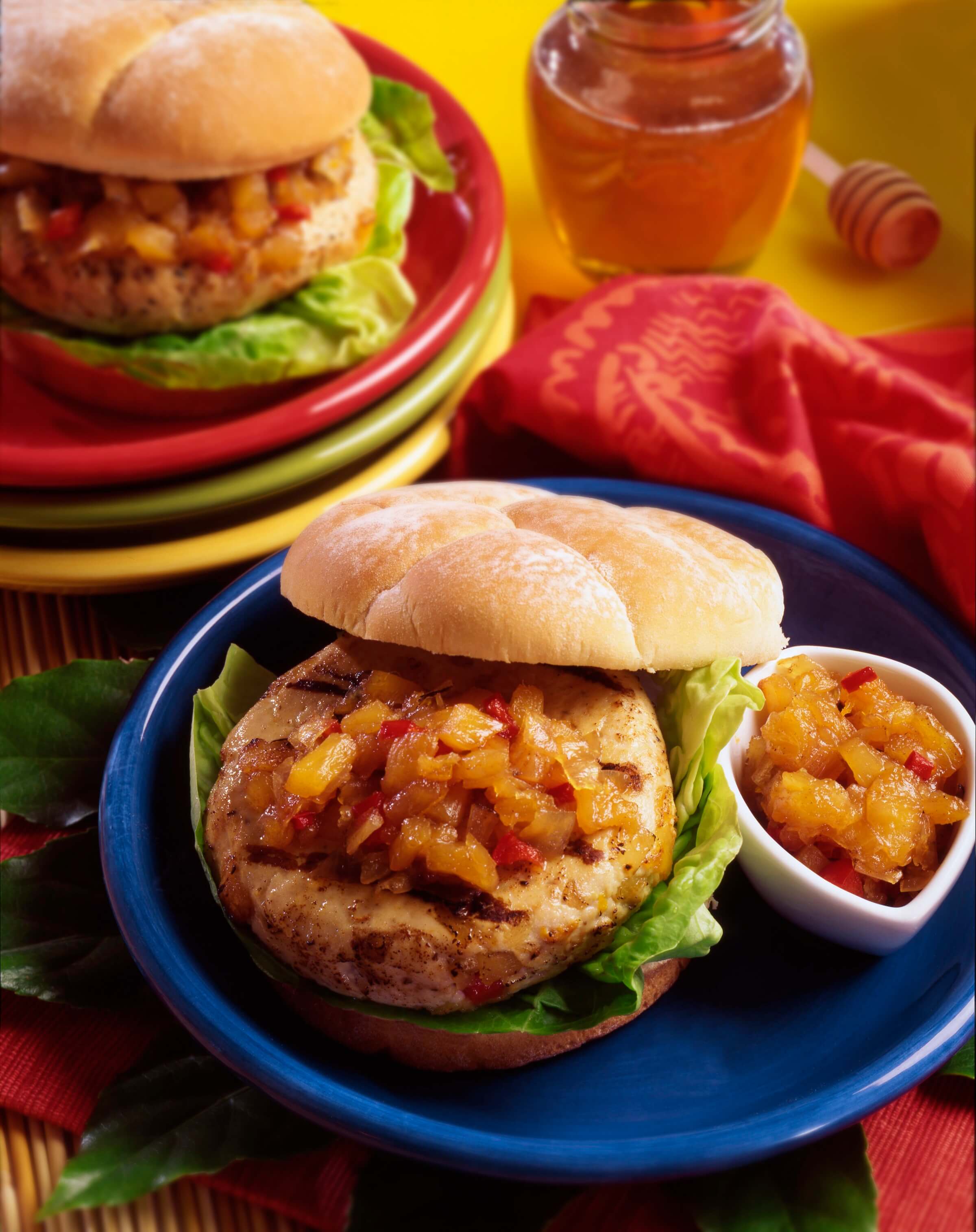 Caribbean Turkey Burgers with Honey Pineapple Chutney Recipe - National Turkey Federation