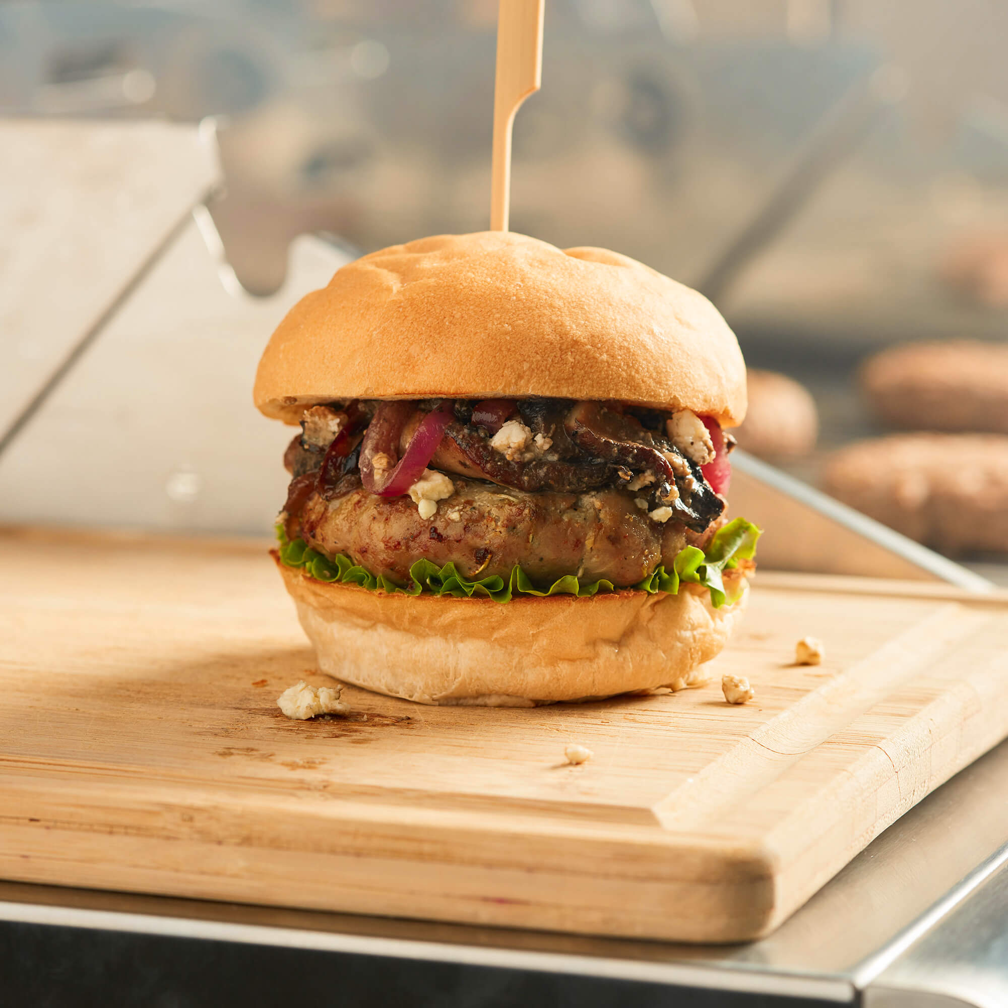 Roasted Garlic Turkey Burger with Portobello Mushrooms Recipe - National Turkey Federation