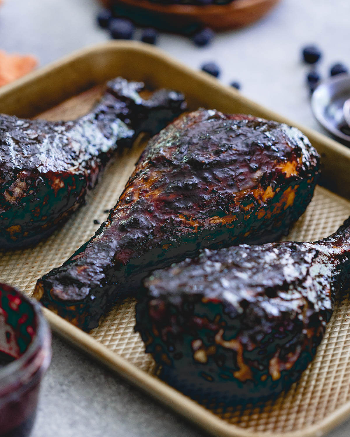 Blueberry Balsamic BBQ Turkey Legs - National Turkey Federation