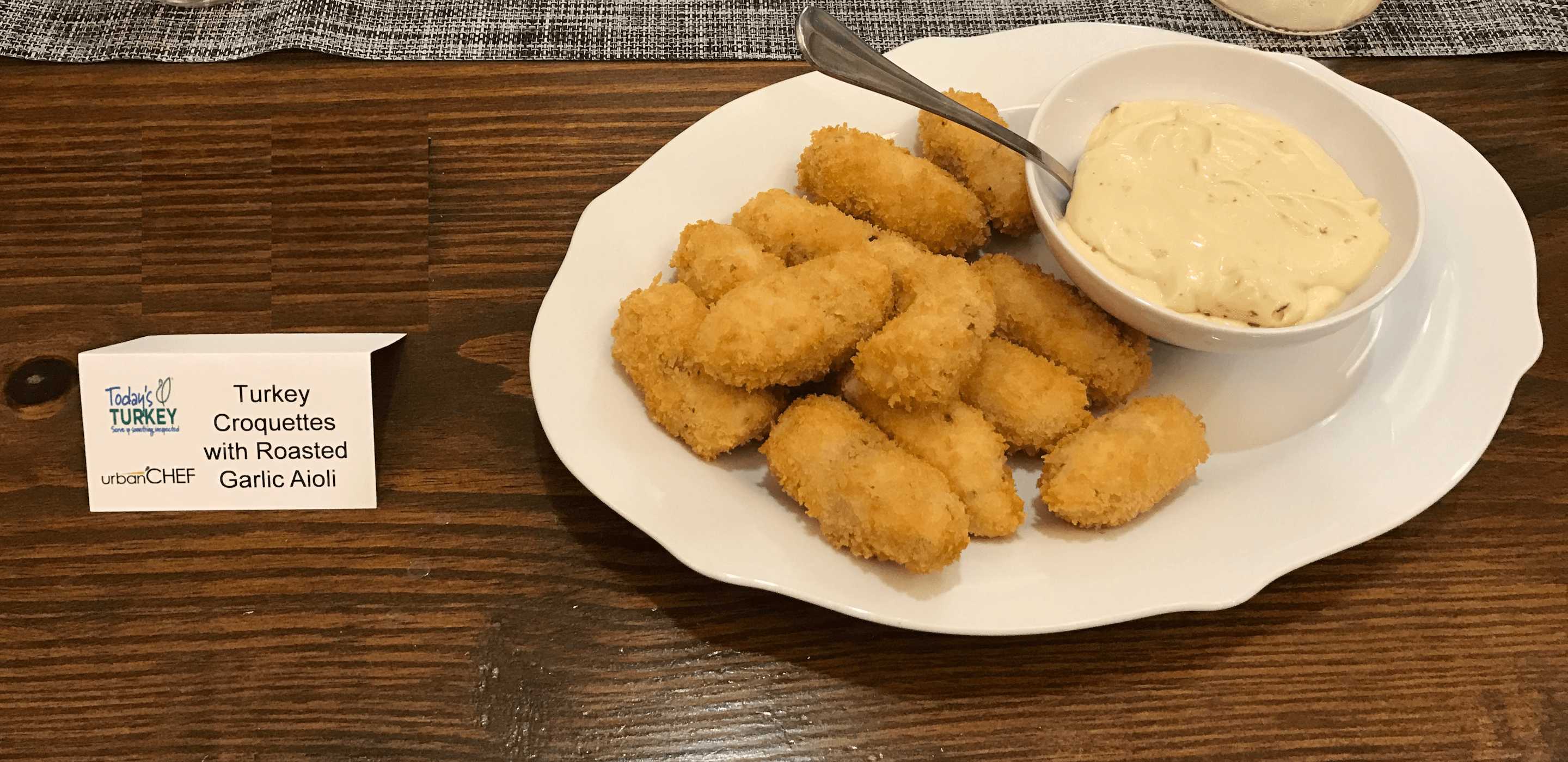 Turkey Croquettes with Roasted Garlic Aioli Recipe - National Turkey Federation