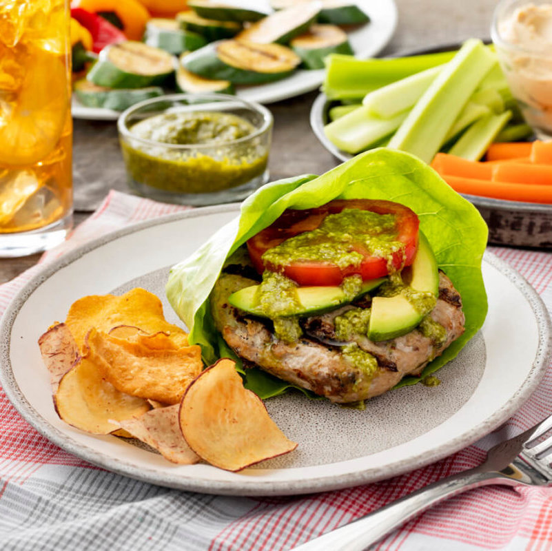 Turkey Pesto Burger Wrap - National Turkey Federation