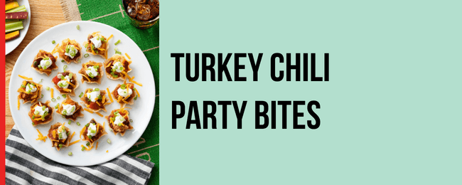 turkey chili party bites recipe