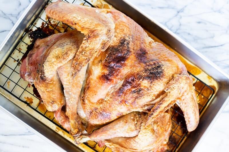 spatchcock turkey on tray