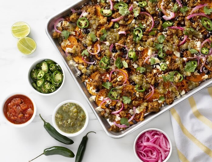 mexican turkey sweet potato nachos