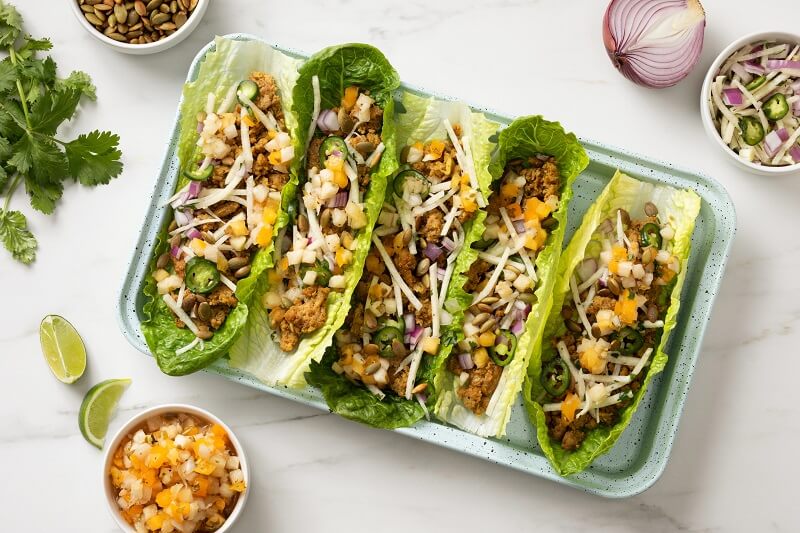 turkey romaine tacos