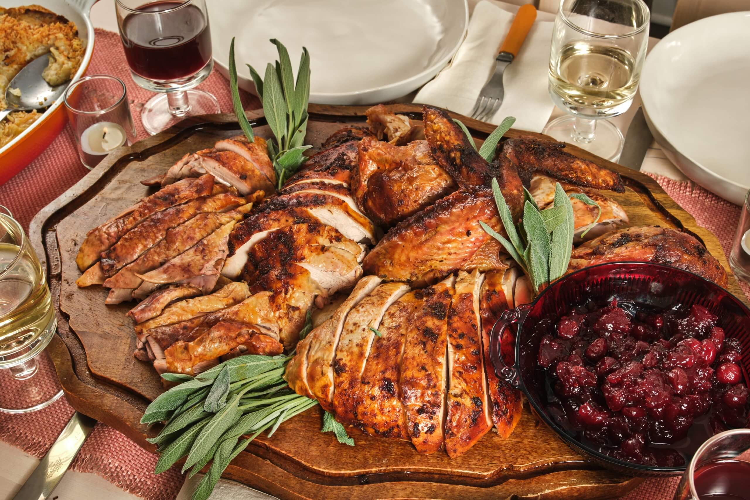 thanksgiving turkey on table